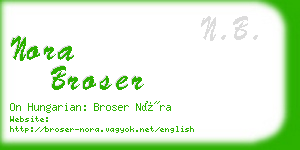 nora broser business card